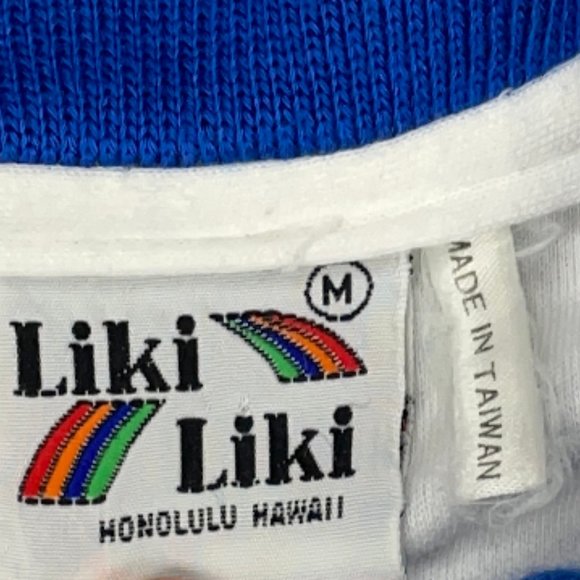 VTG 70s Hawaii Rainbow Stripe Polo Shirt Thin - Picture 4 of 5